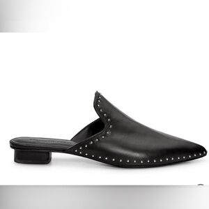 Rebecca Minkoff studded black leather slides size 6.5 - like new